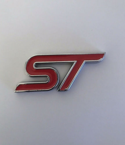 Ford ST Emblème autocollant de couleur rouge